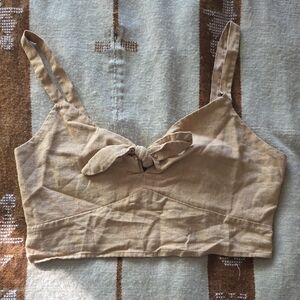 Universal Thread Tan Smocked Top